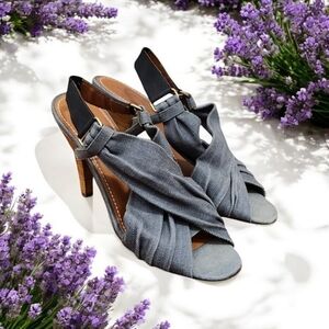 Lanvin Jean And Wooden High Heels Size EU 40/ US 9.5